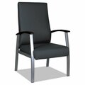 Fine-Line Metal Lounge Series High-Back Guest Chair, Black & Silver FI1627744